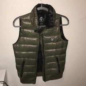 Olive Green Puffer Vest